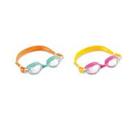 Intex 55693 Lot de 2 lunettes de natation pour enfants en polycarbonate, silicone, multicolore, 3-8 ans