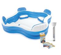 INTEX 56475NP Swimcenter Family Lounge Piscine 229x229x66Cm Bassin + Accessoires