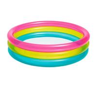 Intex - Piscinette pataugeoire gonflable Rainbow - Diam. 86 x H. 25 cm - Multicolore