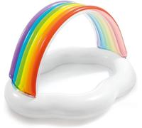 Intex Piscinette pataugeoire gonflable 57141NP Nuage Rainbow L. 142 x H. 13 cm Blanc/Arc-en-ciel