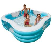 Intex - 57495fr - Jeu D'eau Et De Plage - Piscine Carré - Hublot