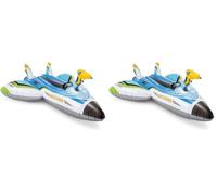 Intex - 57536NP - Bouée Avion A Chevaucher + Pistolet (Lot de 2)