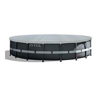 Intex Pools Bâche hiver pour piscine tubulaire ronde Ø5,49 m Gris G