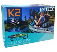 Kit kayak gonflable 2 places Challenger K2 avec rames et gonfleur - Intex