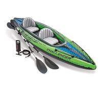 Intex 68306 Challenger k2 Kayak Canoë Gonflable 351x76x38 CM 2 Sofa Avec Remi Et