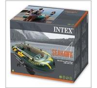 Intex 68351NP Bateau gonflable Seahawk 4, set avec pompe et pagaies G
