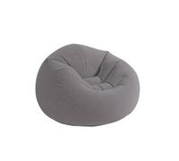 Fauteuil Poire - Pouf Enfant - Gris Velours - Intérieur Design Tissu Plastique Résine