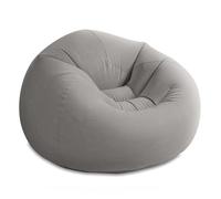 Intex 68579EP Fauteuil Gonflable sans Haricots : Velours côtelé texturé Flocage - Vinyle Durable - Se replie de manière compacte - Capacité de Poids de 100 kg - 114,3 x 114,3 x 71,1 cm