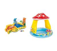INTEX-Aire de Jeux Gonflable Jurassic & Pataugette ombrelle Champignon