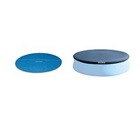 INTEX-Bâche à Bulles Ø 4,57 m & Bâche de Protection, 4,24 mètres, pour Piscine de 4,57m