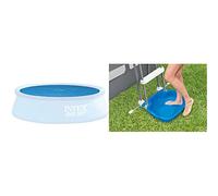 Intex bâche a Bulles diam 4,48m pour Piscine diam 4,57m Bleu & pediluve