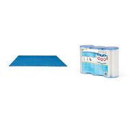 Intex bâche à Bulles rectangulaire 4,40 x 2,10m pour Piscine 4,50 x 2,20m & Lot de 3 Cartouches de Filtration A