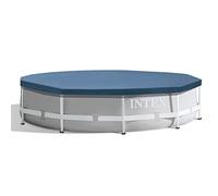 INTEX Bâche de Piscine Ronde 100% polyéthylène pour Piscine de 305 cm de diamètre avec Trous de Drainage et Attaches de Corde Bleu Marine