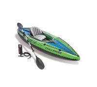 Intex Canoë gonflable Challenger pour homme avec rames en aluminium et pompe à main