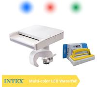 Intex - Cascade LED multicolore & brosse à récurer WAYS