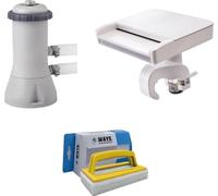 Intex - Cascade & pompe de filtration 3407 L/u & brosse à récurer WAYS