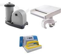 Intex - Cascade & pompe de filtration 5678 L/u & brosse à récurer WAYS
