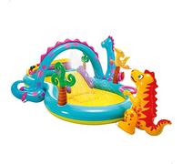 Intex Centre de Jeu Aquatique Gonflable Dinoland Play Center, Modèle Assorti (avec et sans Volcan), Multicolore, 333x229x112 cm, 280 litres