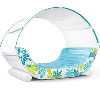 Intex Chaise longue flottante Tropical Canopy Lounge avec toit 224cm x 150cm x 165cm 56294EU
