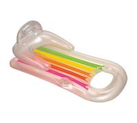 Intex Chaise longue gonflable pour piscine, 160 x 85,1 cm, blanc avec dessus transparent