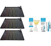 Intex - Chauffage de piscine - 3x tapis solaire & kit de réparation WAYS et bandelettes de test