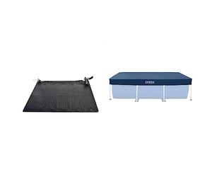 Intex Chauffage Tapis Solaire & bâche Protection pour Piscine rectangulaire Tubulaire 3m x 2m