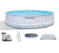 INTEX CHEVRON PRISM FRAME Piscine ronde 488 × 122 cm avec filtration 220-240V 26746NP