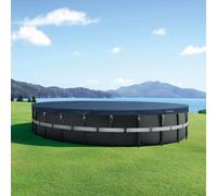 INTEX Couverture de piscine INTEX Bleu foncé et gris PVC, PET Protection vidaXL