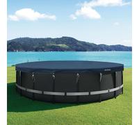 INTEX Couverture de piscine INTEX Bleu foncé et gris PVC, PET Protection vidaXL