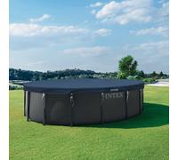 INTEX Couverture de piscine INTEX Bleu foncé et gris PVC, PET Protection vidaXL