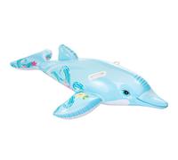 Intex Pools Matelas de plage gonflable Dauphin – 175 cm mixte pour enfant gris et noir