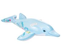 Matelas de plage gonflable dauphin - Mixte - 175 cm - Pour enfant - Gris et noir