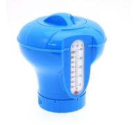 Diffuseur flottant de chlore avec thermomètre - Bleu
