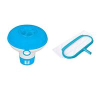 Intex Diffuseur Flottant + Epuisette de Fond Bleu