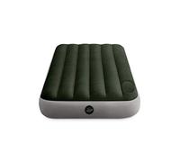 Intex Dura-Beam 64761E Matelas Gonflable Standard Fiber-Tech - Twin Size - Pompe à Pied intégrée - Hauteur du lit de 25,4 cm - Capacité de Poids de 136 kg - Vert