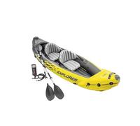 Intex Ensemble de 2 Places Explorer K2 Kayak, Kayak Gonflable avec rames en Aluminium et Pompe à air Haute Puissance