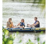 Intex Ensemble de canot pneumatique avec rames et pompe 68370NP, canoë gonflable, bateau de pêche gonflable, bateau gonflable 3 personnes Multicolore G