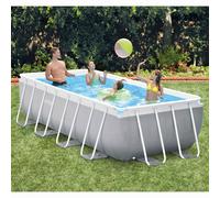 Intex piscine avec pompe et échelle Prism Frame 400 x 200 x 100 cm gris