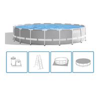Intex Ensemble de Piscine Ronde Hors Sol Pataugeoire Terrasse Piscine Jardin