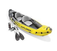 Intex Explorer K2 Kayak Gonflable pour 2 Personnes avec rames en Aluminium et Pompe à air Jaune