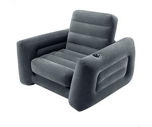 INTEX Fauteuil chauffeuse 1 place, Gris Foncé