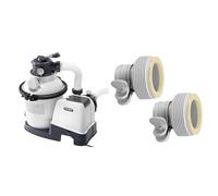 Intex Filtre à sable 1200 Gph (220-240 Volt) & 29061 - Lot de 2 adaptateurs 32-38mm