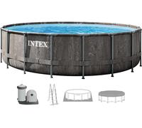 INTEX GREYWOOD PRISM FRAME Piscine ronde 549 × 122 cm avec filtration a cartouche 12V 2674