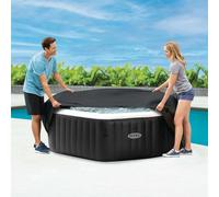 INTEX Housse de spa Gris foncé 211 x 211 cm PVC et PU