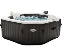 Intex Jet à bulles Whirlpool Pure SPA Octagon avec système d'eau salée - Ø 201 x 71 cm, pour 4 personnes, capacité 795 l, noir, 28458