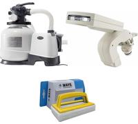 Intex - Jets d'eau & pompe à sable 10500 L/u & brosse à récurer WAYS