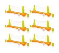 Intex Jouet de piscine gonflable flottant Jeu de volley-ball aquatique actif avec filet et ballon pour enfants et adultes Multicolore Lot de 6