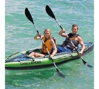 Intex Kayak gonflable Challenger K2 351 x 76 x 38 cm 68306NP, canot pneumatique, canoë gonflable, barque, canots pneumatiques, canoës gonflables Vert G