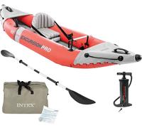 Intex - Kit canoë gonflable 1 place Excursion Pro K2 avec rames et gonfleur