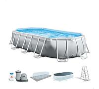 Intex kit Piscine Prism Frame Ovale Tubulaire (l) 5,03 x (l) 2,74 x (h) 1,22m